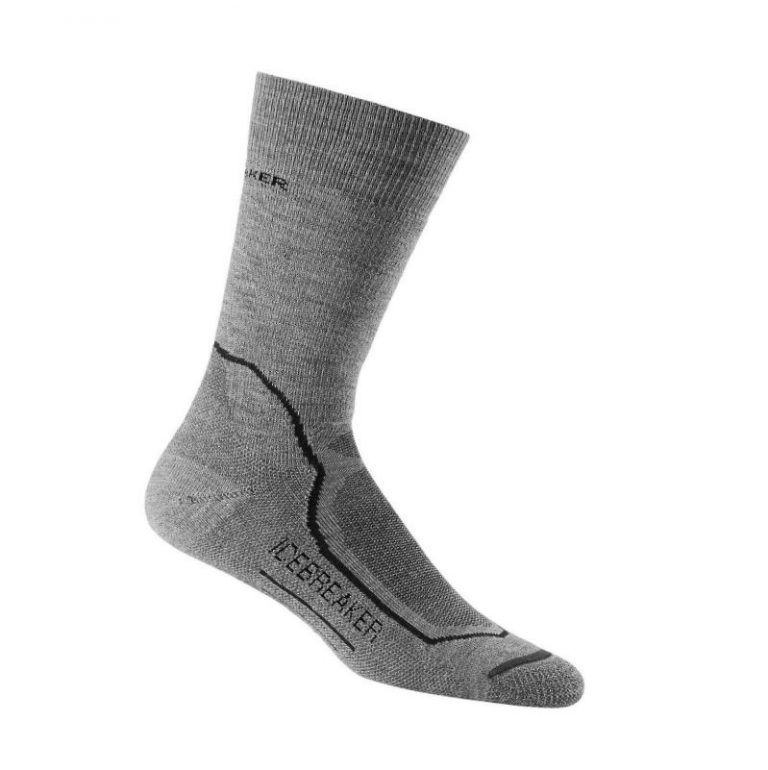 Icebreaker Men’s Hike + Medium Crew Sock Blizzard Heather Lone Dingo