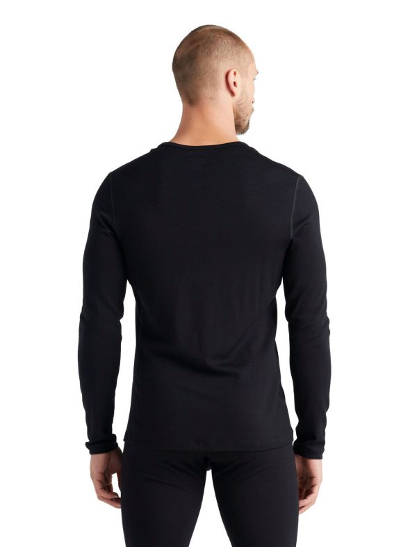 Icebreaker Men's 260 Tech Long Sleeve Crewe Black W24 SALE RRP $179.99 - Image 4