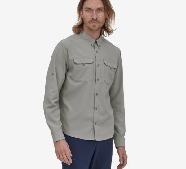 Patagonia Men's Long Sleeve Self Guided Hike Shirt Salt Grey sale rrp $139.95 - Image 3
