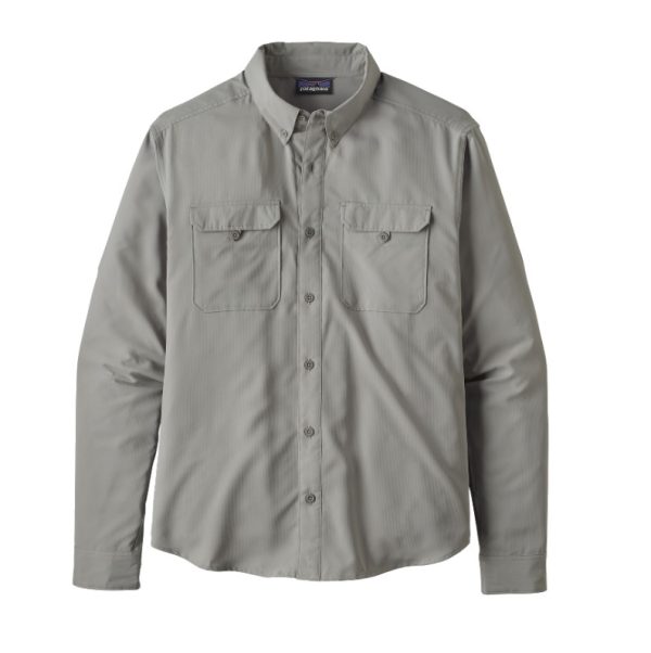 Patagonia Men's Long Sleeve Self Guided Hike Shirt Salt Grey sale rrp $139.95