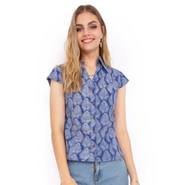 OM Sumi Top Cobalt Palms