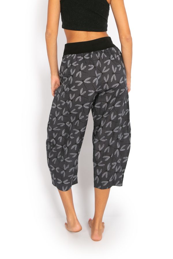 Om Yoga Pants Frangipani Black - Image 3