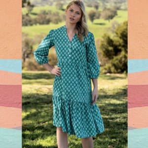 Karma East Tiered Midi Dress