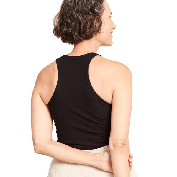 Boody Women's Ribbed Racerback Tank Black - Image 2