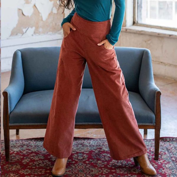 Karma East Esta Cord Pants - Burnt Henna