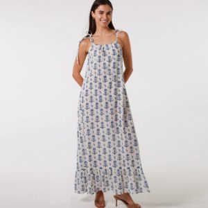 Peacock Feather Slip Dress