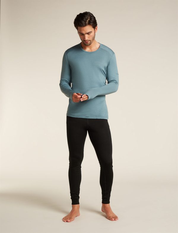 Icebreaker Men's 200 Oasis Long Sleeve Crewe Blue Ash - Image 4