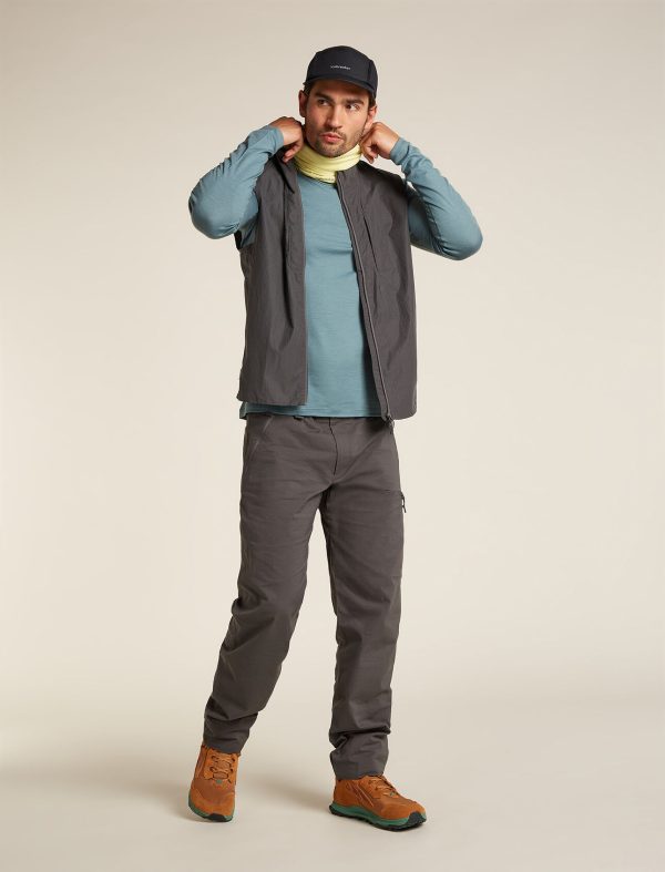 Icebreaker Men's 200 Oasis Long Sleeve Crewe Blue Ash - Image 5