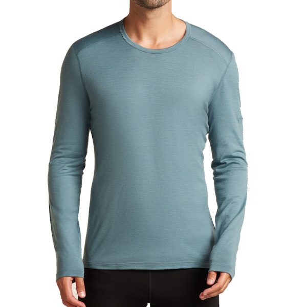 Icebreaker Men's 200 Oasis Long Sleeve Crewe Blue Ash