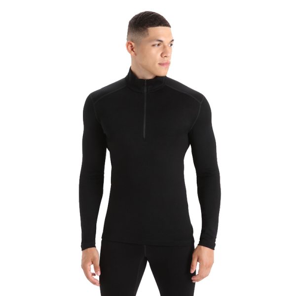 Icebreaker Men's 260 Tech Long Sleeve Half Zip S25 Black - Image 3