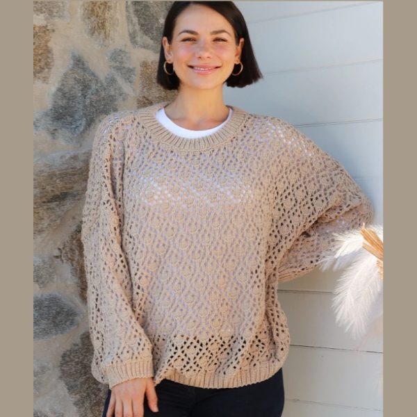 Isabella Lace Knit - Fawn