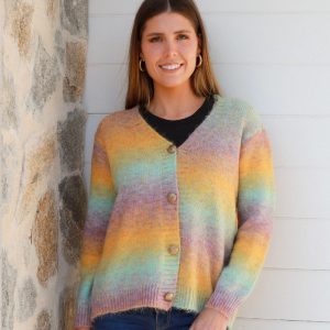 ISA Ombre Rainbow Stripe Cardi