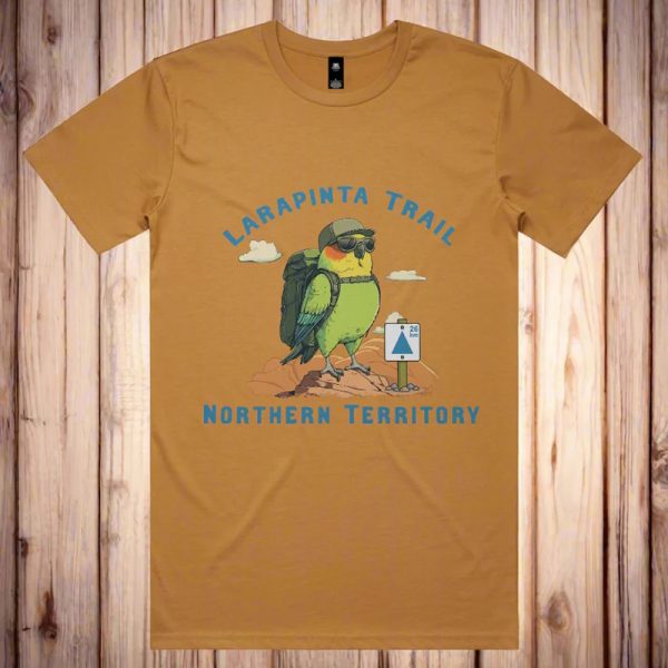 GhostGum Tee Hiker Budgie and Trail Marker Camel