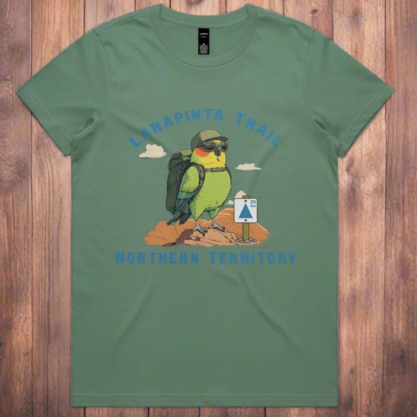 GhostGum Tee Hiker Budgie and Trail Marker Sage