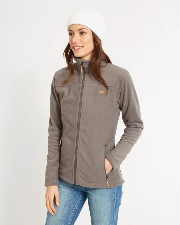 XTM Women's Wanderer II Zip-Up DWR Fleece Jacket Pavement - Image 3