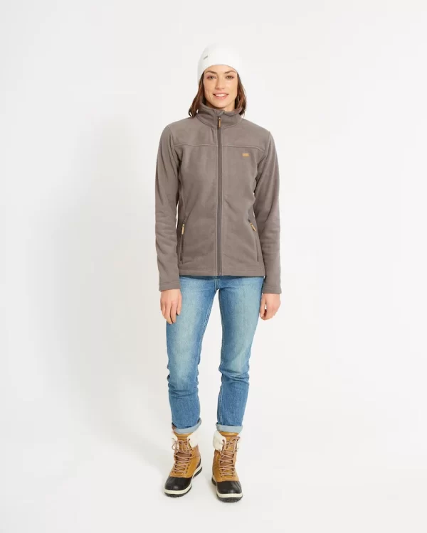 XTM Women's Wanderer II Zip-Up DWR Fleece Jacket Pavement - Image 4
