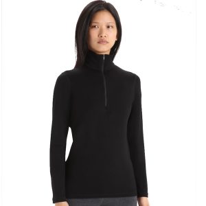 Icebreaker Women's 260 Tech Long Sleeve Half Zip Black W25