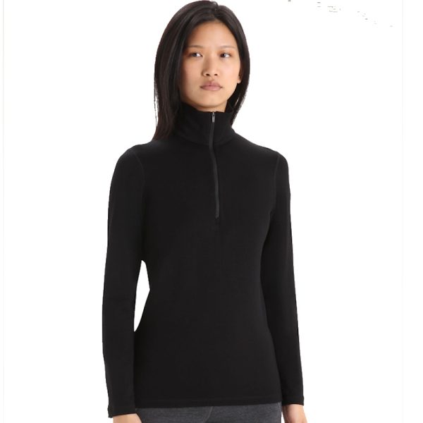 Icebreaker Women's 260 Tech Long Sleeve Half Zip Black W25