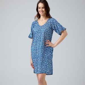 CAKE Kim Dress Blue White Circle