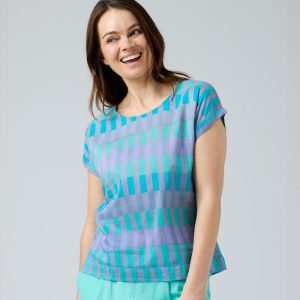 CAKE Vicky Round Neck Purple Block