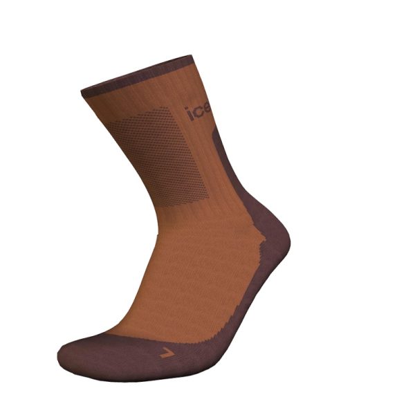 Icebreaker Women's Hike + Medium Crew Socks Dusty Clay Carob