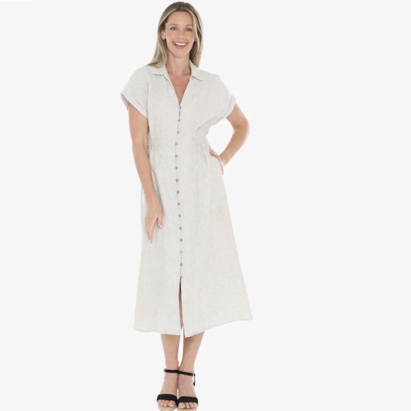 JUMP Elastic Waist Dress Flax