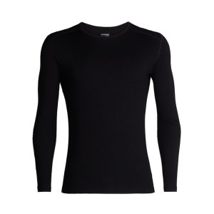 Icebreaker Men's 260 Tech Long Sleeve Crewe Black W24 SALE RRP $179.99