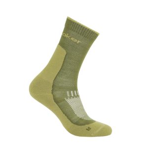 Icebreaker Women's Merino Hike + Light Crew Socks Sphagnum Olive
