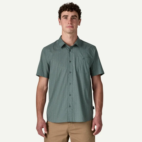 Patagonia Men's Go To Shirt Mountain Flow : Plume Grey - Image 2