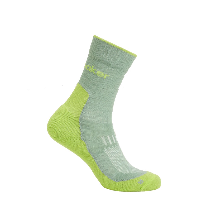 Icebreaker Men's Merino Hike + Light Crew Socks Seaglass Peridot