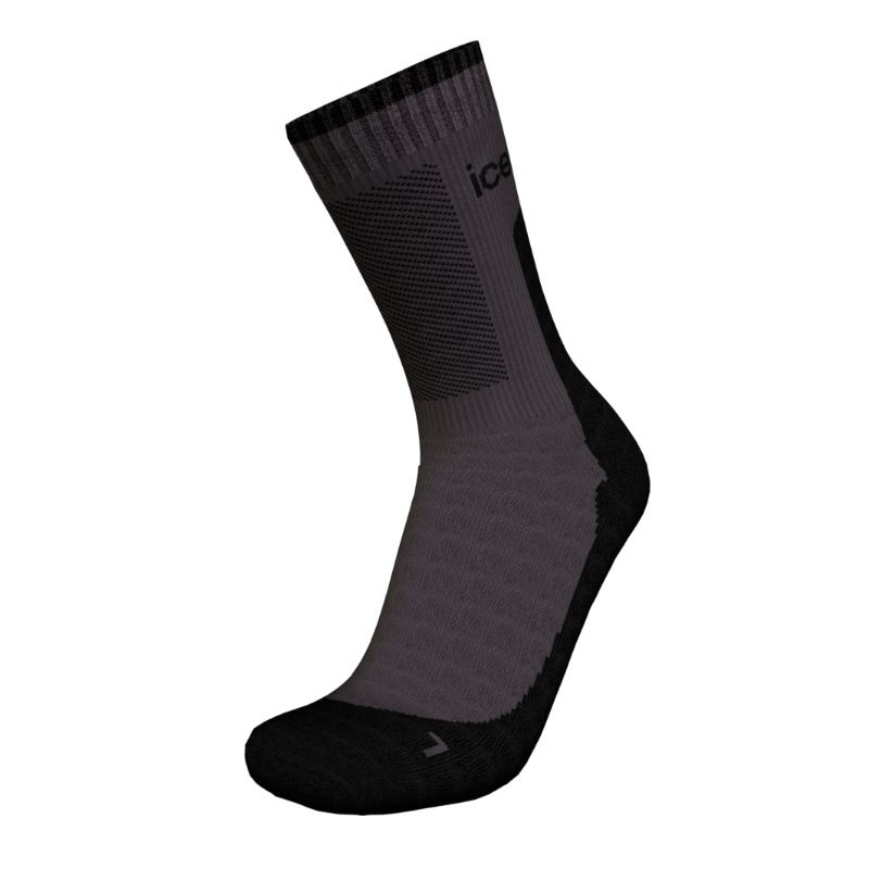 Icebreaker Women's Hike+ Medium Crew Socks Obsidian Black