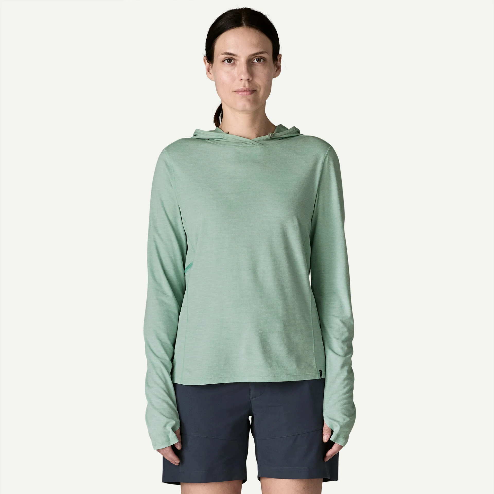 Patagonia Women's Cap Cool Sun Hoody Thermal Blue - Thin Ice X-Dye - Image 3