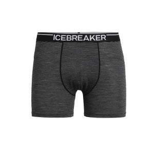 Icebreaker Men's Anatomica Boxers Gritstone Heather Stripes *