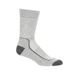 Icebreaker Men's Hike + Medium Crew Socks Blizzard Heather