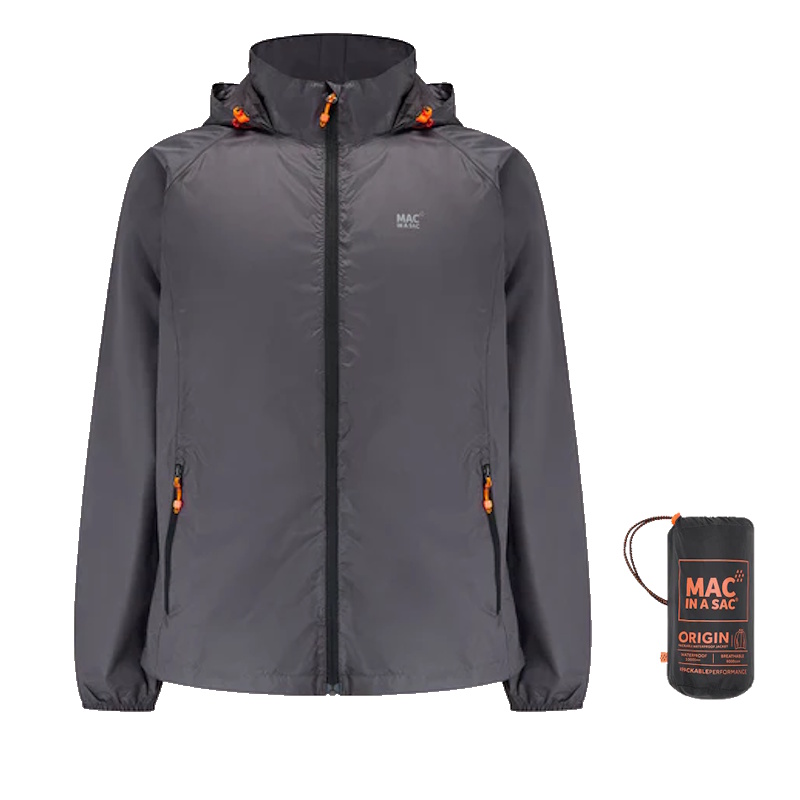 Mac In A Sac Origin II Packable Waterproof Jacket Charcoal