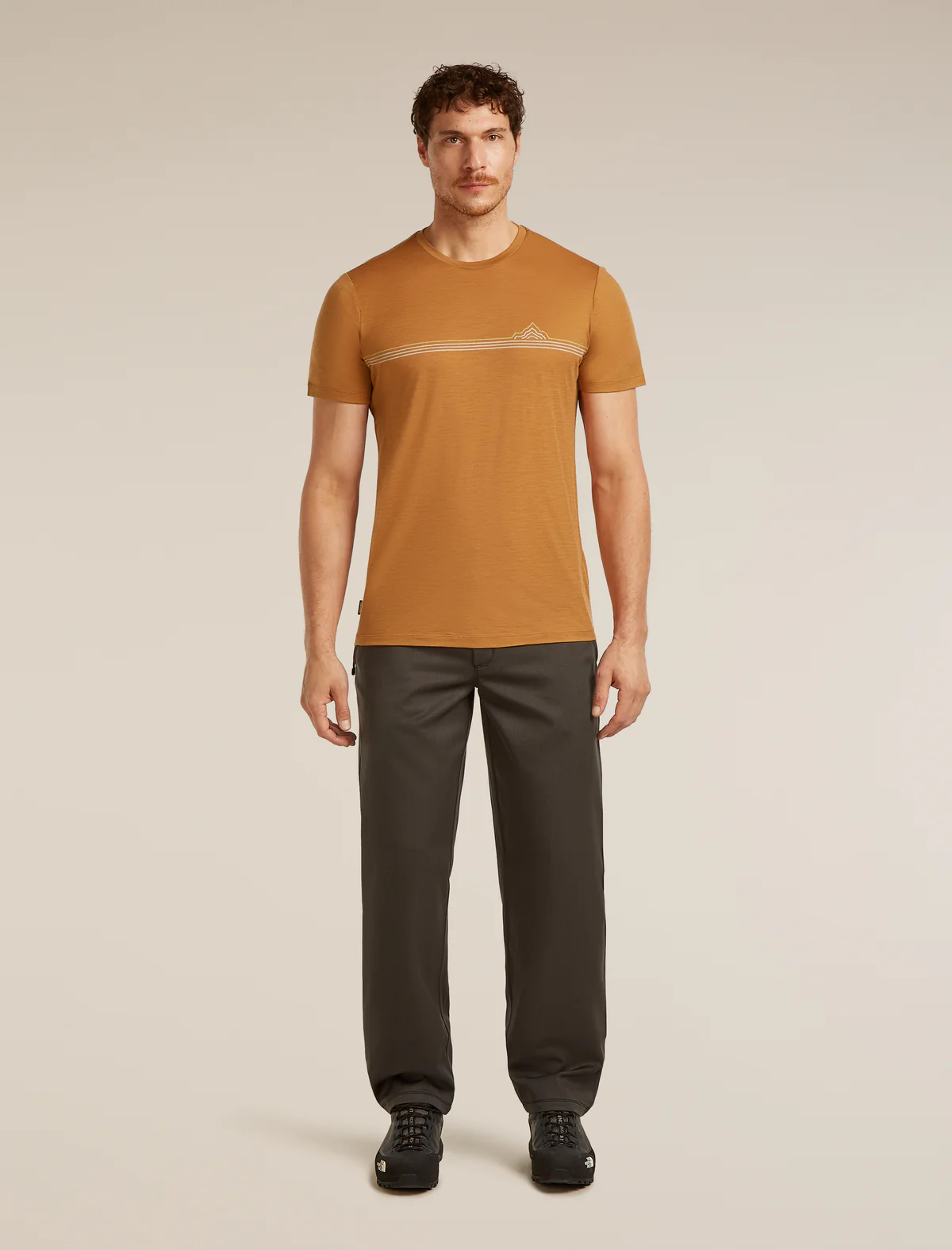 Icebreaker Men's Tech Lite Short Sleeve T-Shirt Range StripesTrail - Image 3