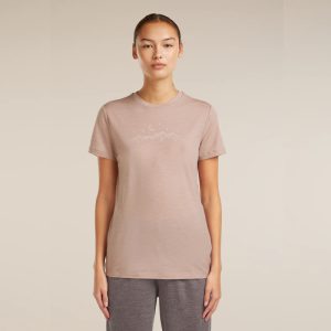 Icebreaker Women's Tech Lite Short Sleeve T-Shirt Sparkling Stars Pink