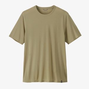 Patagonia Men's Cap Cool Trail Short Sleeve Shirt Weathered Stone
