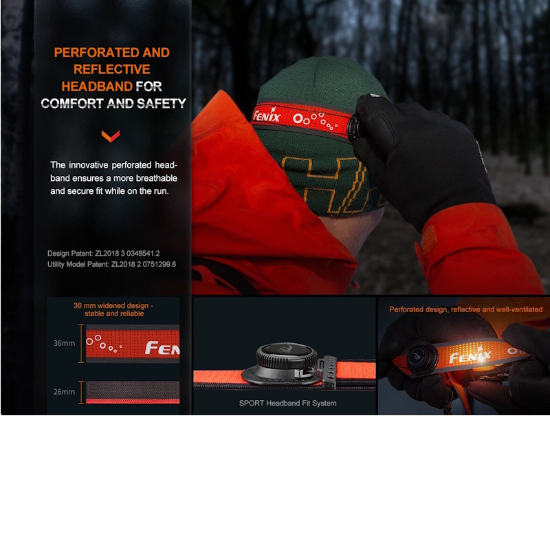 Fenix HL18R-T V2.0 Lightweight 800 Lumen Rechargeable Trail-Running Headlamp - Image 3