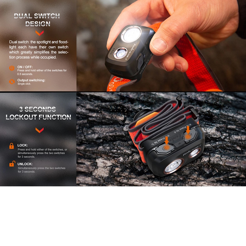 Fenix HL18R-T V2.0 Lightweight 800 Lumen Rechargeable Trail-Running Headlamp - Image 5